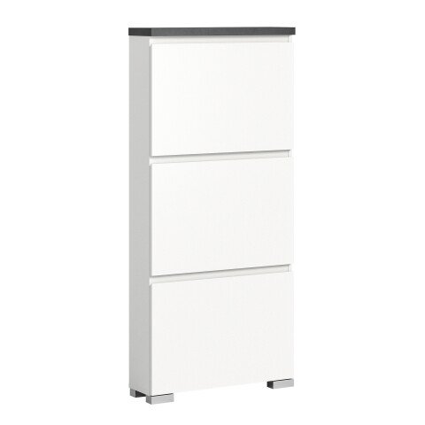 Schuhschrank >Shoelove< in Weiß - 60x130x18cm (BxHxT)