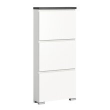 Schuhschrank >Shoelove< in Weiß - 60x130x18cm...