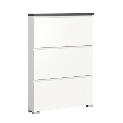 Schuhschrank >Shoelove< in Weiß - 95x130x18cm (BxHxT)