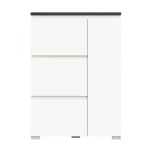 Schuhschrank >Shoelove< in Weiß - 95x130x18cm (BxHxT)