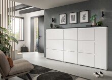 Schuhschrank >Shoelove< in Weiß - 95x130x18cm (BxHxT)