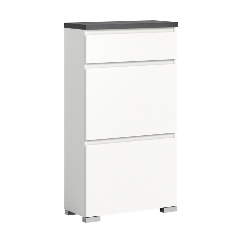 Schuhschrank >Shoelove< in Weiß - 60x109x27cm (BxHxT)