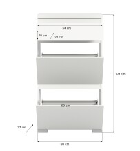 Schuhschrank >Shoelove< in Weiß - 60x109x27cm (BxHxT)