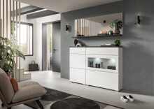 Schuhschrank >Shoelove< in Weiß - 60x109x27cm (BxHxT)