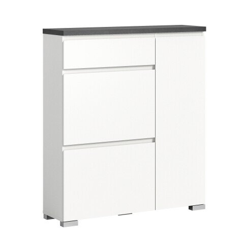 Schuhschrank >Shoelove< in Weiß - 95x109x27cm (BxHxT)