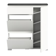 Schuhschrank >Shoelove< in Weiß - 95x109x27cm (BxHxT)