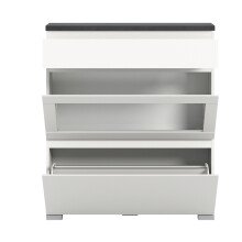 Schuhschrank >Shoelove< in Weiß - 95x109x27cm (BxHxT)