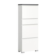 Schuhschrank >Shoelove< in Weiß - 60x151x27cm (BxHxT)
