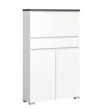 Schuhschrank >Shoelove< in Weiß - 95x151x27cm...