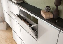 Schuhschrank >Shoelove< in Weiß - 60x109x40cm (BxHxT)