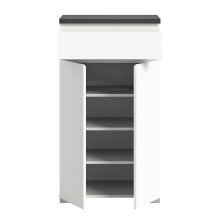 Schuhschrank >Shoelove< in Weiß - 60x109x40cm (BxHxT)