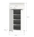 Schuhschrank >Shoelove< in Weiß - 60x109x40cm (BxHxT)
