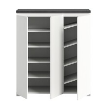 Schuhschrank >Shoelove< in Weiß - 95x109x40cm (BxHxT)