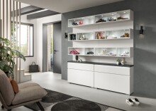 Kommode >Shoelove< in Weiß - 95x192x27cm (BxHxT)
