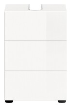 Waschbeckenunterschrank >Vira< in Weiß Hochglanz - 38x56x34cm (BxHxT)