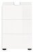 Waschbeckenunterschrank >Vira< in Weiß Hochglanz - 38x56x34cm (BxHxT)