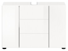 Waschbeckenunterschrank >Vira< in Weiß Hochglanz - 82x56x34cm (BxHxT)