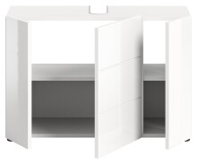 Waschbeckenunterschrank >Vira< in Weiß Hochglanz - 82x56x34cm (BxHxT)