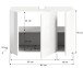 Waschbeckenunterschrank >Vira< in Weiß Hochglanz - 82x56x34cm (BxHxT)