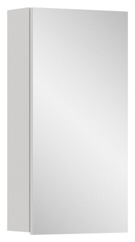 Badezimmerspiegelschrank >Vira< in Weiß Hochglanz - 38x77x18cm (BxHxT)