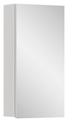 Badezimmerspiegelschrank >Vira< in Weiß Hochglanz - 38x77x18cm (BxHxT)