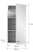 Badezimmerspiegelschrank >Vira< in Weiß Hochglanz - 38x77x18cm (BxHxT)