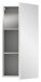 Badezimmerspiegelschrank >Vira< in Weiß Hochglanz - 38x77x18cm (BxHxT)