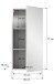 Badezimmerspiegelschrank >Vira< in Weiß Hochglanz - 38x77x18cm (BxHxT)
