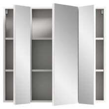 Badezimmerspiegelschrank >Vira< in Weiß Hochglanz - 60x77x18cm (BxHxT)