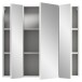 Badezimmerspiegelschrank >Vira< in Weiß Hochglanz - 60x77x18cm (BxHxT)