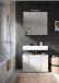 Badezimmerspiegelschrank >Vira< in Weiß Hochglanz - 60x77x18cm (BxHxT)