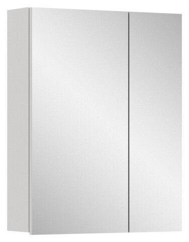 Badezimmerspiegelschrank >Vira< in Weiß Hochglanz - 82x77x18cm (BxHxT)
