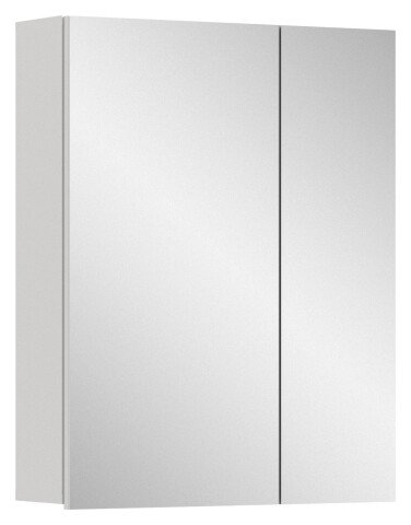 Badezimmerspiegelschrank >Vira< in Weiß Hochglanz - 82x77x18cm (BxHxT)
