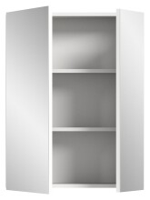 Badezimmerspiegelschrank >Vira< in Weiß Hochglanz - 82x77x18cm (BxHxT)