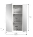 Badezimmerspiegelschrank >Vira< in Weiß Hochglanz - 82x77x18cm (BxHxT)