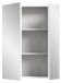 Badezimmerspiegelschrank >Vira< in Weiß Hochglanz - 82x77x18cm (BxHxT)