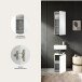 Badezimmer-Set >Vira< in Weiß Hochglanz - 38x190x34cm (BxHxT)