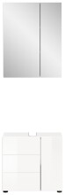 Badezimmer-Set >Vira< in Weiß Hochglanz - 60x190x34cm (BxHxT)