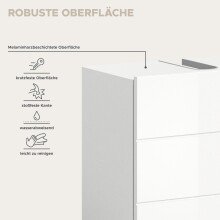 Badezimmer-Set >Vira< in Weiß Hochglanz - 60x190x34cm (BxHxT)
