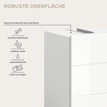 Badezimmer-Set >Vira< in Weiß Hochglanz - 38x190x34cm (BxHxT)