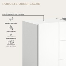 Badezimmer-Set >Vira< in Weiß Hochglanz - 82x190x34cm (BxHxT)