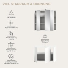 Badezimmer-Set >Vira< in Weiß Hochglanz - 82x190x34cm (BxHxT)