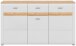 Sideboard >Ashton< in Ashgrey Matt - 150x86x43cm (BxHxT)