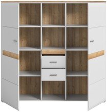 Highboard >Ashton< in Ashgrey Matt - 141x138x37cm (BxHxT)