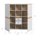 Highboard >Ashton< in Ashgrey Matt - 141x138x37cm (BxHxT)