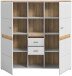 Highboard >Ashton< in Ashgrey Matt - 141x138x37cm (BxHxT)