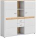 Highboard >Ashton< in Ashgrey Matt - 141x138x37cm (BxHxT)