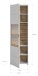 Vitrine >Ashton< in Ashgrey Matt - 61x202x37cm (BxHxT)