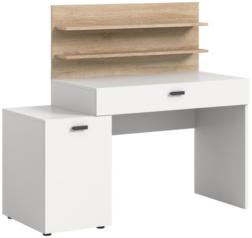 Schreibtisch >Match< in Weiß - 130x117x54cm (BxHxT)