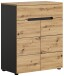 Schuhkommode >Canu< in Basalt Grau / Artisan - 80x94x37cm (BxHxT)